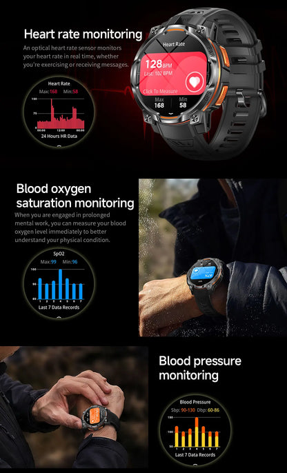 New GPS Map Smart Navigation Watch 1200mAh Battery