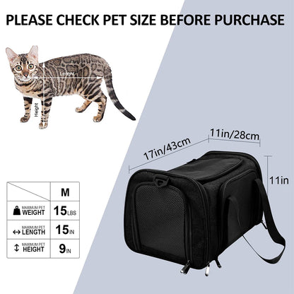 Dog Carrier Bag Soft Side Backpack Cat Pet Carriers