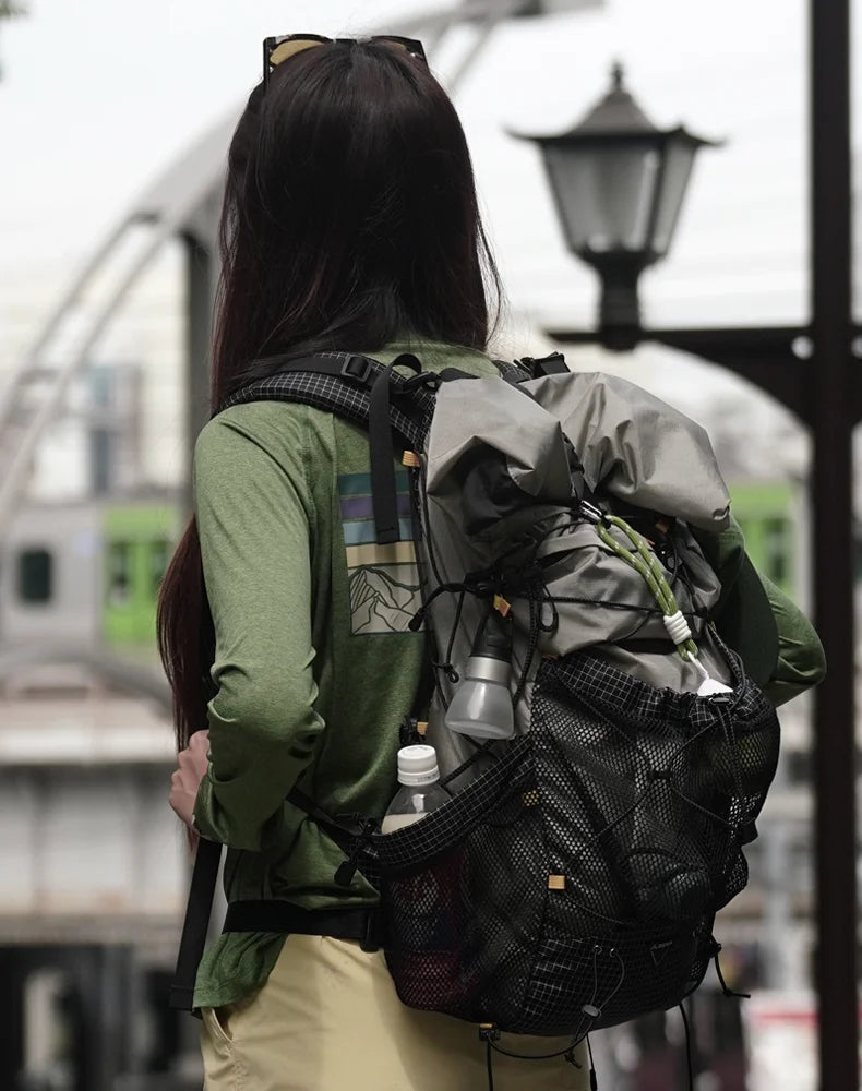 Camping Backpack 25+10L Large Capacity Travel Bag Outdoor