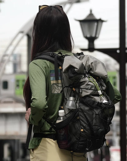 Camping Backpack 25+10L Large Capacity Travel Bag Outdoor