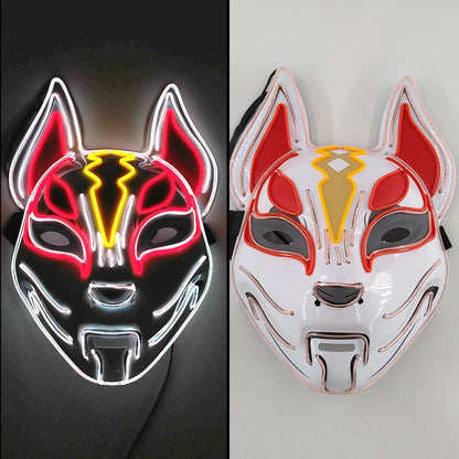 Glowing  Demon Slayer Mask Cosplay Japanese Cartoon