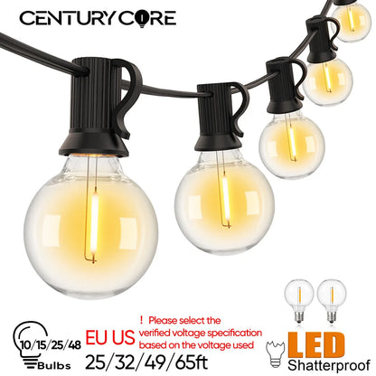 Shatterproof Outdoor Lights Garland Led G40 String Light