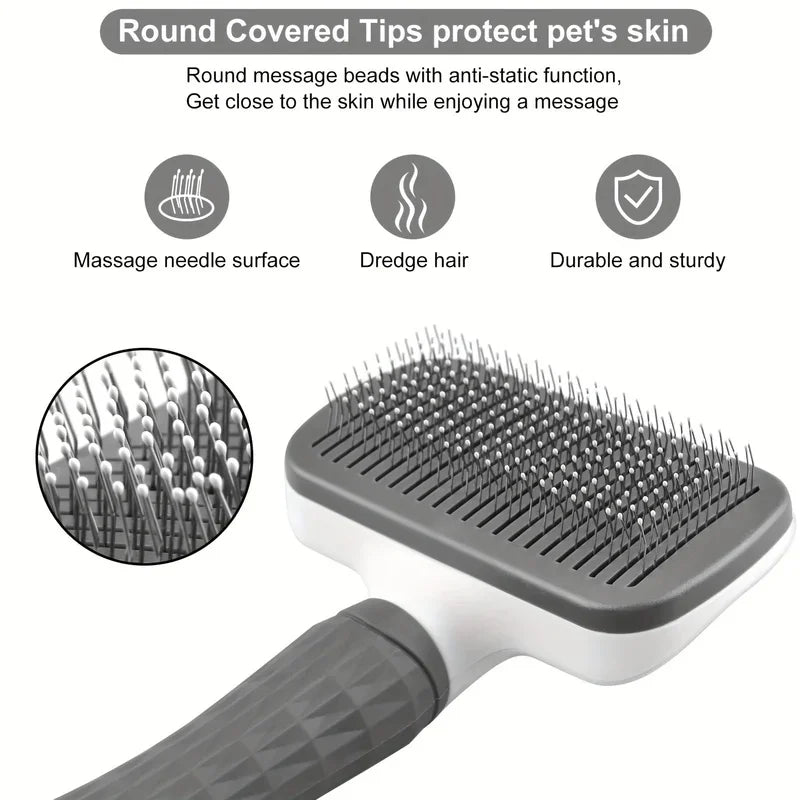 Self-cleaning Pet Hair Remove Comb Cat Slicker Brush