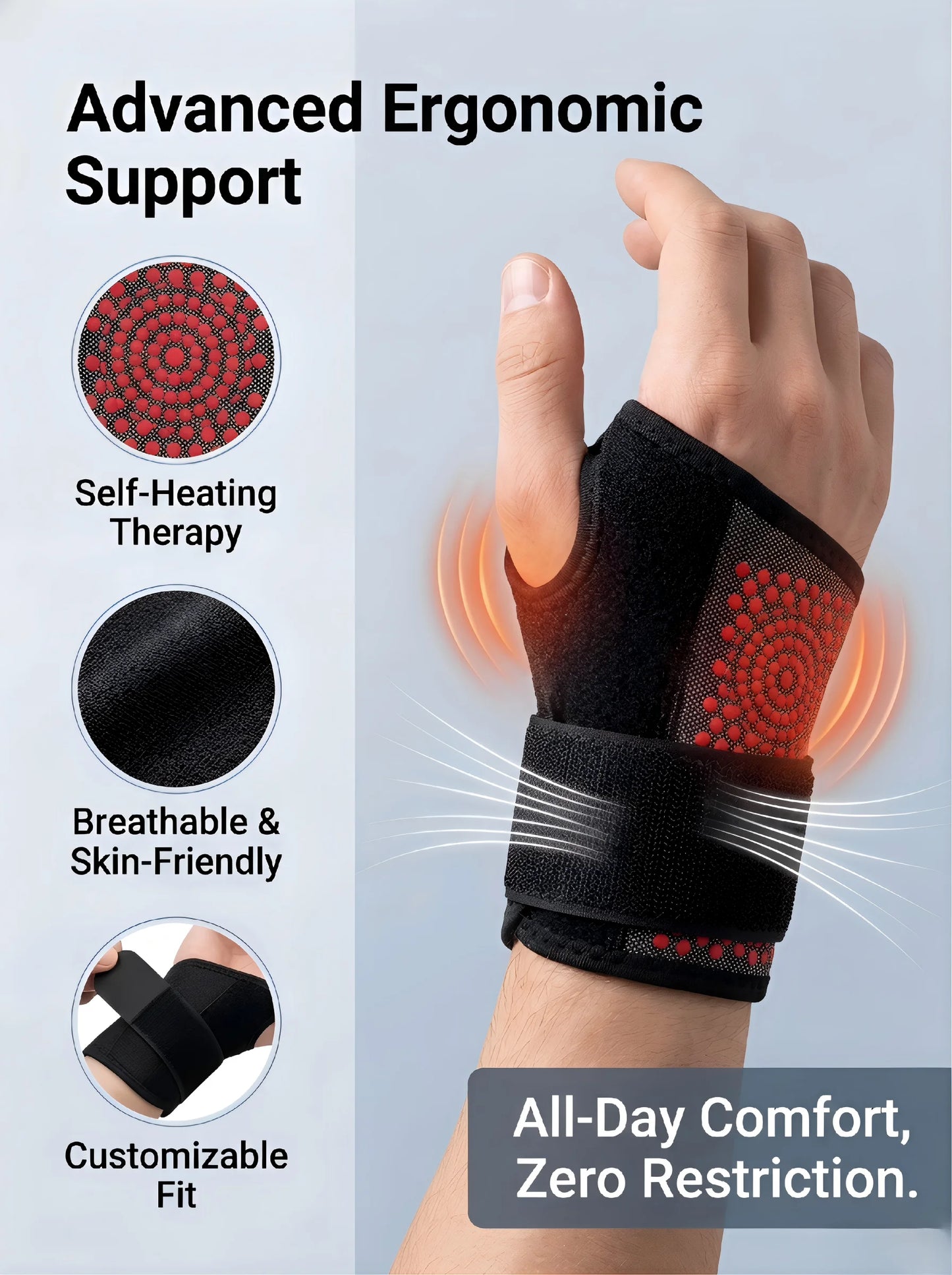 Adjustable Compression Wrist Support Brace