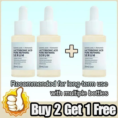 Lactobionic Acid Pore Shrink Serum Hyaluronic Face Moisturizing