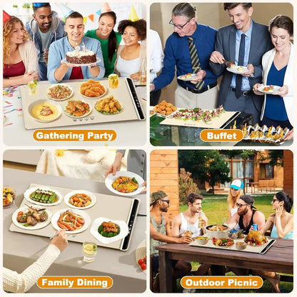 Foldable Food Warmer Electric Warming Tray Food