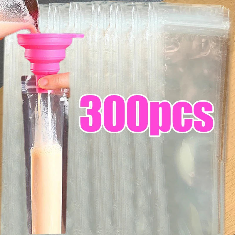 Disposable Ice Popsicle Mold Bags Clear Ice Block Packaging