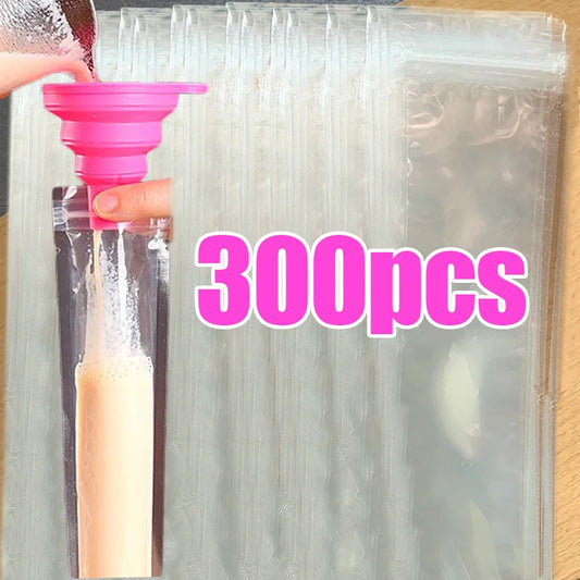 Disposable Ice Popsicle Mold Bags Clear Ice Block Packaging