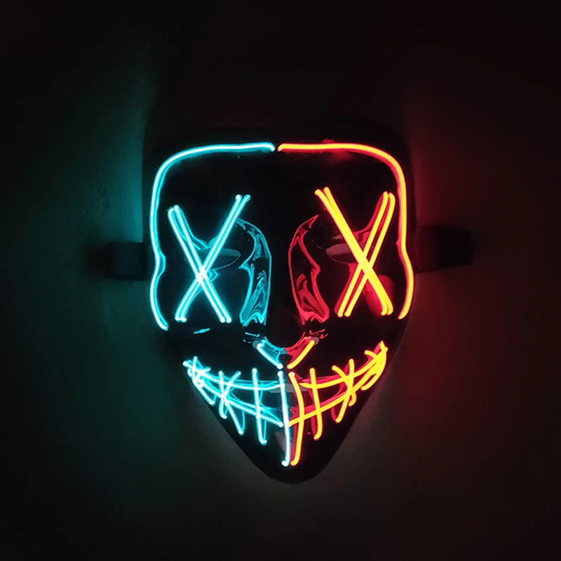 Wireless LED Purge Mask Halloween Horror Party Carnival Cosplay