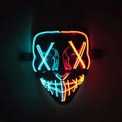 Wireless LED Purge Mask Halloween Horror Party Carnival Cosplay