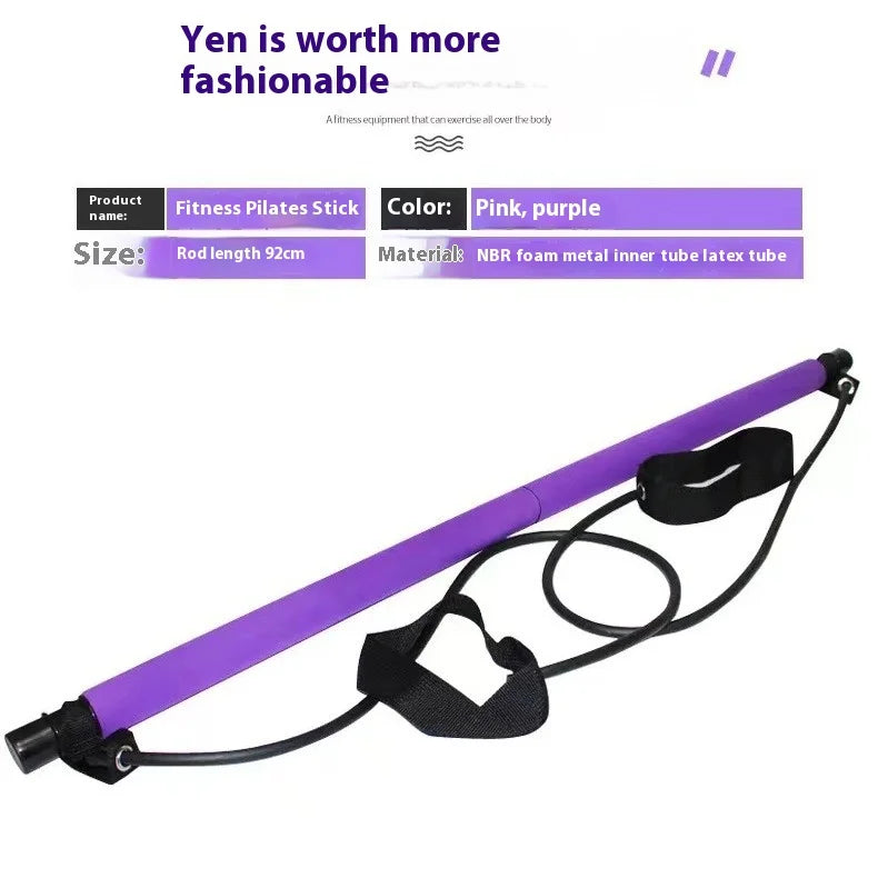 Pilates Stick - Adjustable Fitness Bar for Home Workout Yoga