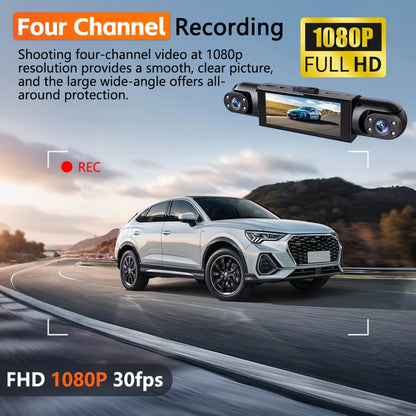 4 Channel Dash Cam 360° Car Video Recorder Black Box