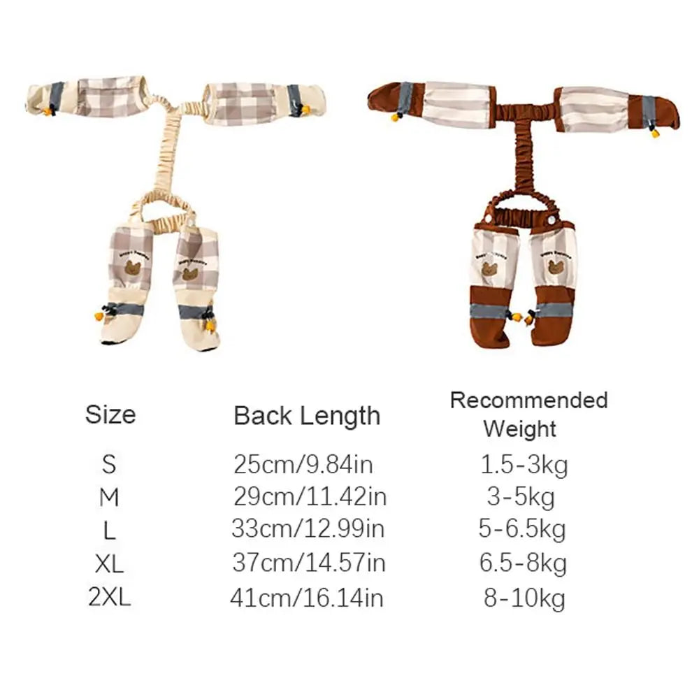 Reflective Stripe Pet Strolling Going Out Pants Adjustable