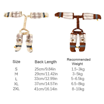 Reflective Stripe Pet Strolling Going Out Pants Adjustable