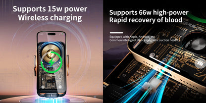 Car Phone Holder 66W Wireless Charger Mobile Phone Holder