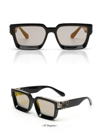 Retro Black Millionaire Shades Luxury Sunglasses