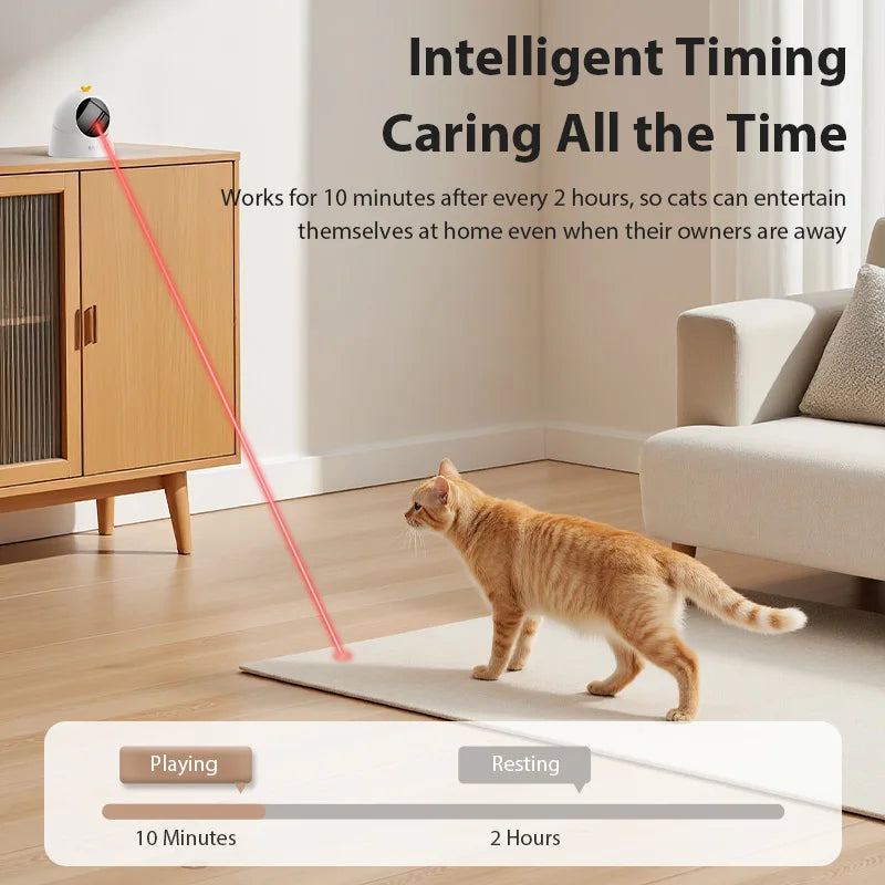 ROJECO Automatic Pet Toy Interactive Adjustable Electric Cat Laser Toy