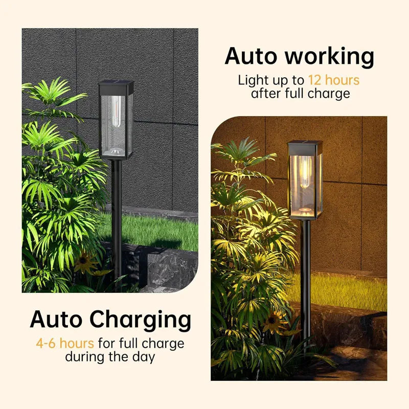 Retro Solar Pathway Warm Lights Outdoor