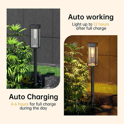 Retro Solar Pathway Warm Lights Outdoor