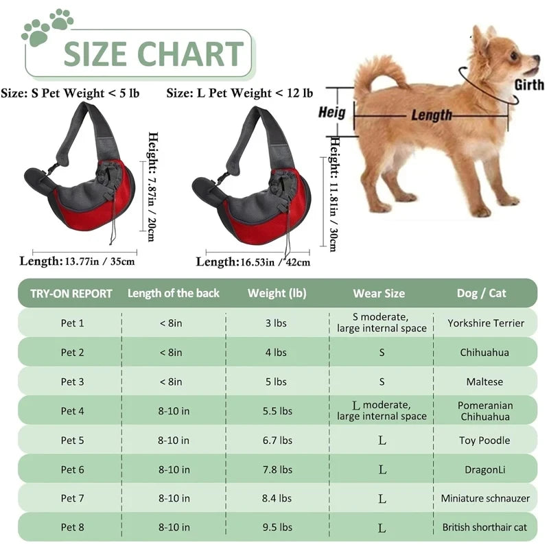 Cat/Dog out backpack Dog Sling Carrier Breathable