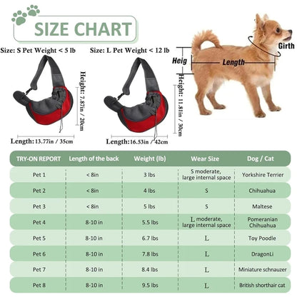 Cat/Dog out backpack Dog Sling Carrier Breathable