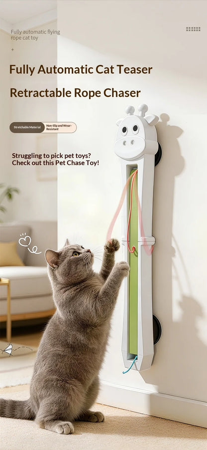 Automatic Interactive Cat Toy Wall Mounted Cat Teaser Wand