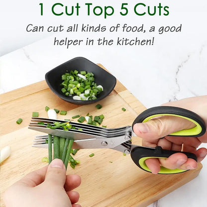 Multi Layer Scissor Kitchen Shears 5 Blade Stainless Steel