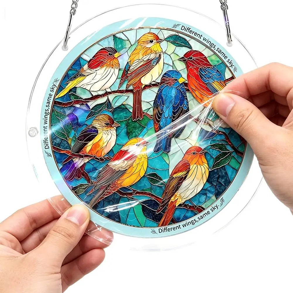 Acrylic Puzzle Suncatcher Window Hanging Stained Glass