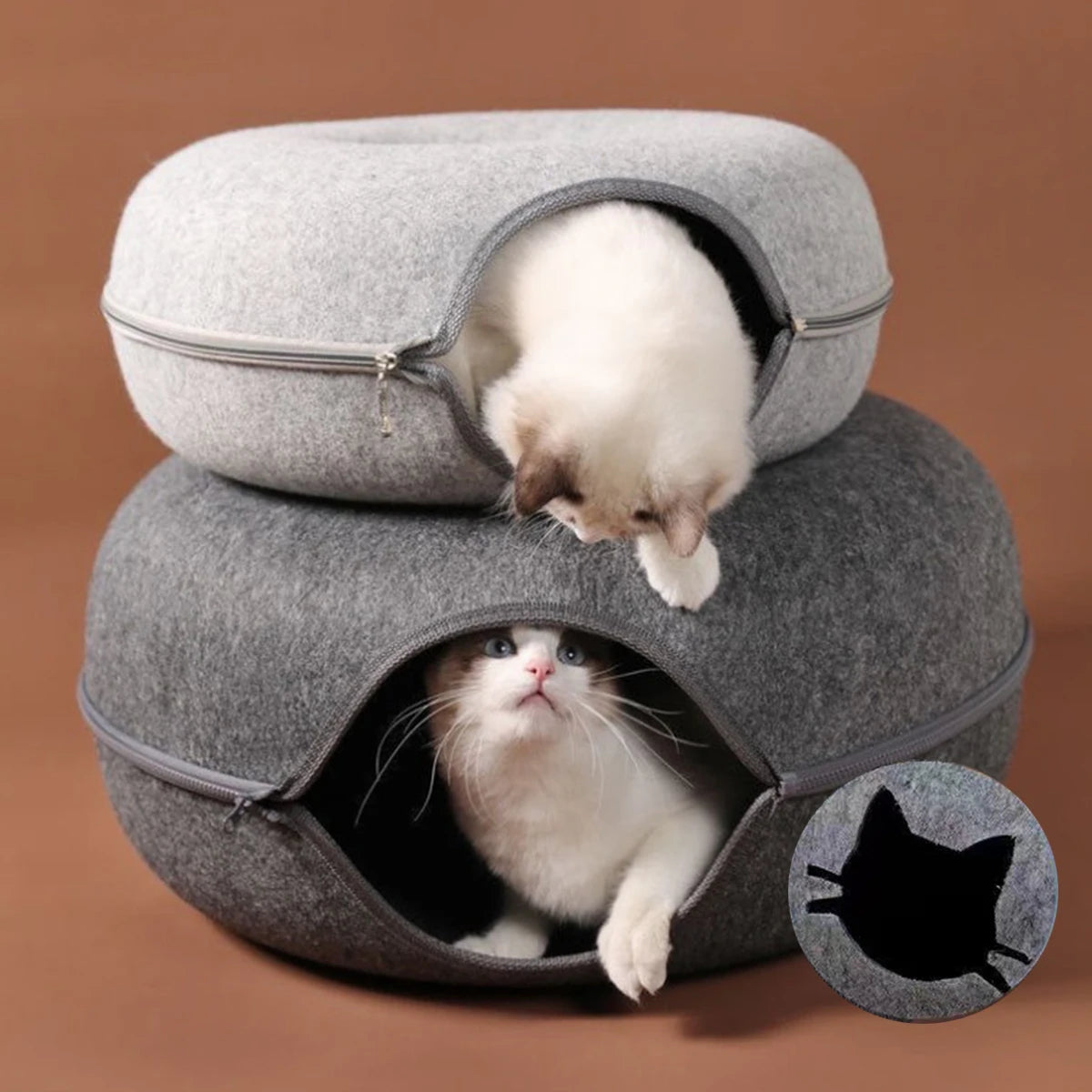 B-Tunnel Donut Cat Bed Interactive Tunnel Pet