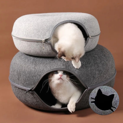 B-Tunnel Donut Cat Bed Interactive Tunnel Pet