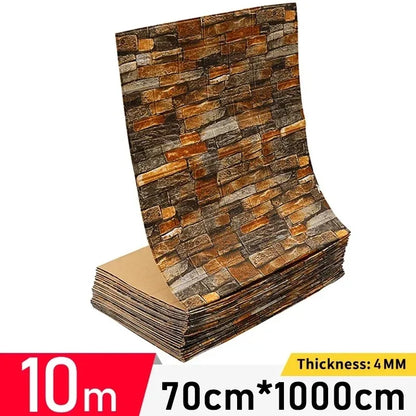 Retro 3D Wall Sticker Imitation Brick Plane Wall Sticker