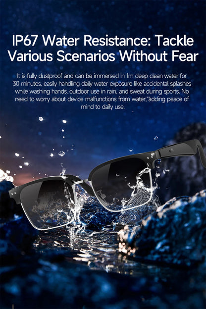 New Business Style Smart Glasses W100D Bluetooth Call AI