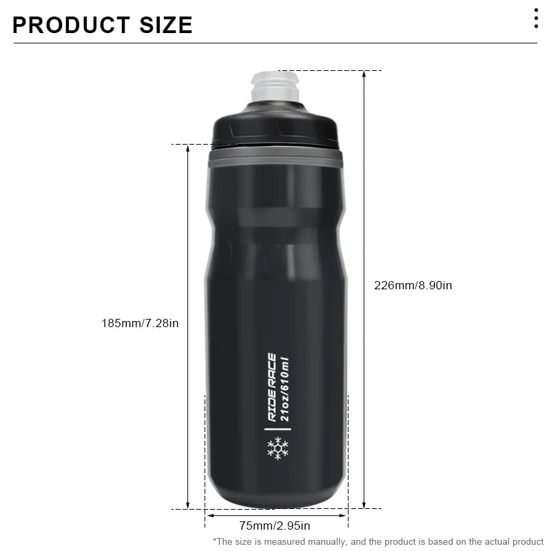Bicycle Water Bottle Insulated Thermal 610ml Outdoor