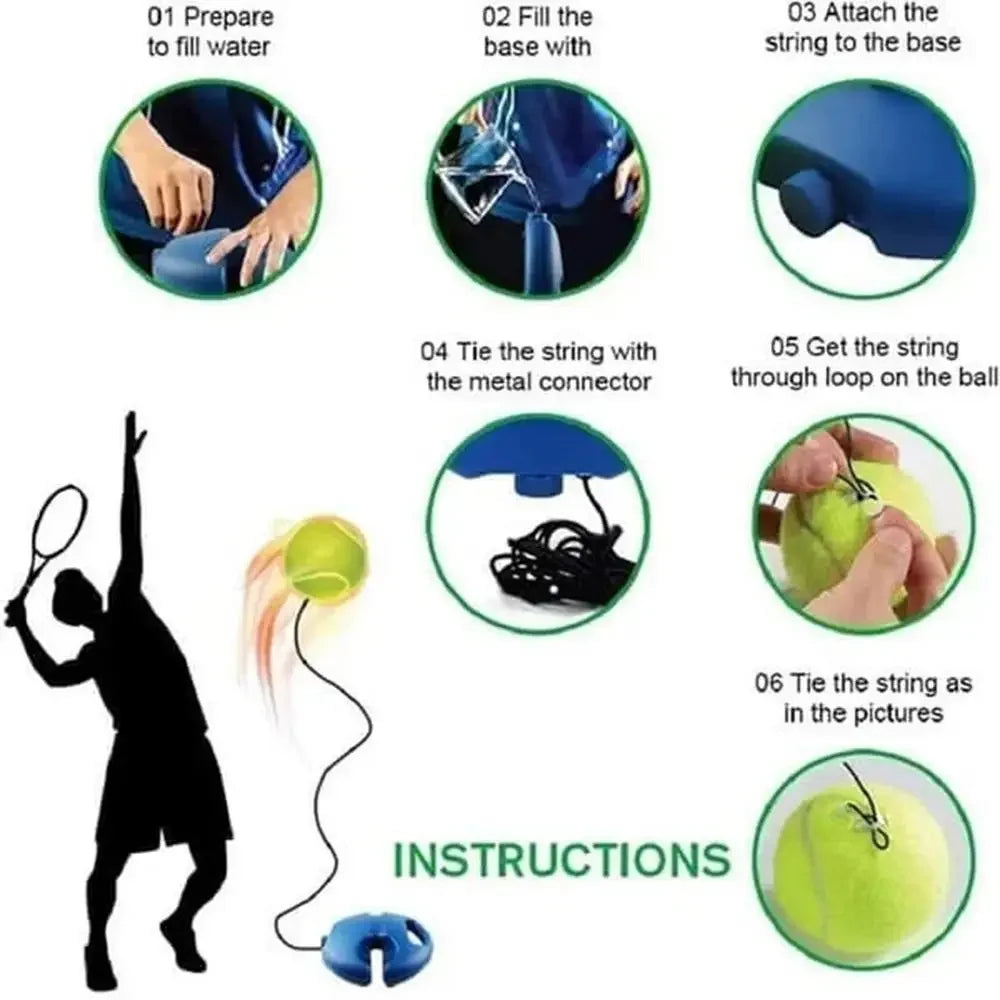 Professional Tennis Training Aids Bases With Elastic Rope Ball