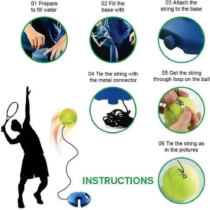Professional Tennis Training Aids Bases With Elastic Rope Ball