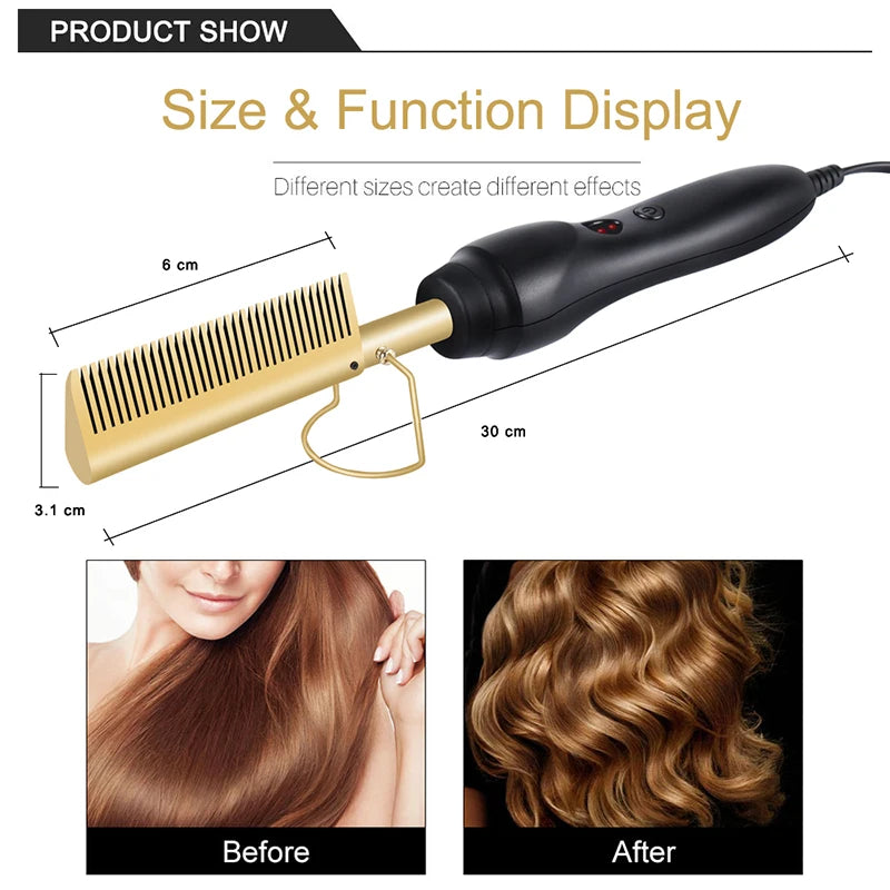 Hot Comb Straightener Electric Hair Straightener