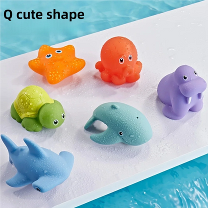 Baby Bath Toys Turtle Squirt Water Net Fishing Shark