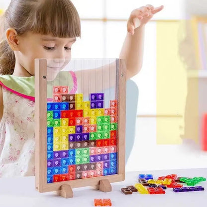 3D Transparent Tetris Puzzle Logic Thinking Brain Development