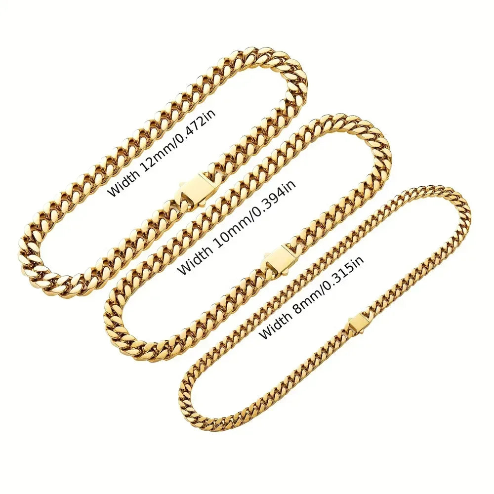 316 Stainless Steel Plated 18k Gold Fashion Hip Hop Bracelet