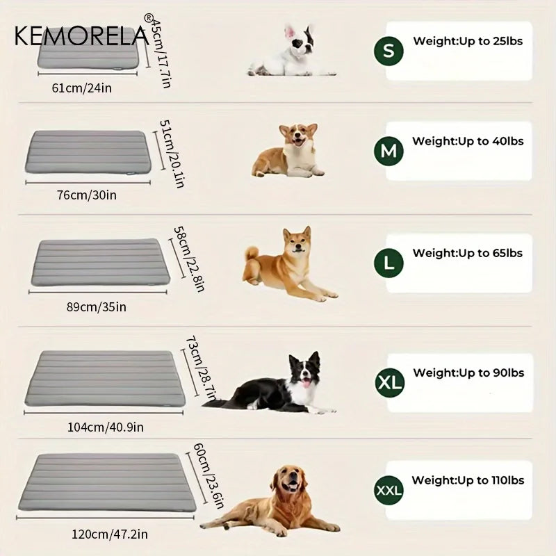 Extra Large Dog Bed Mat Soft Non-Slip Striped Plush