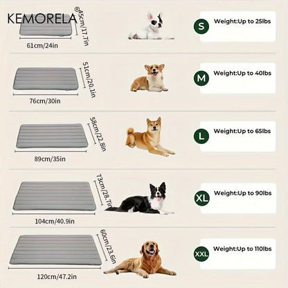 Extra Large Dog Bed Mat Soft Non-Slip Striped Plush