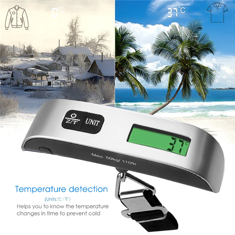 Digital Luggage Scale Hanging Baggage Scale LCD Display