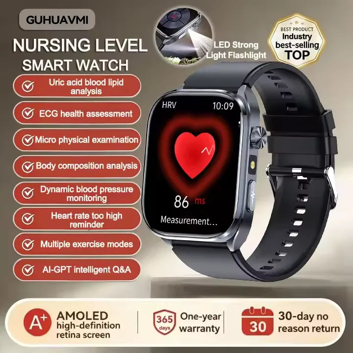 New AI Health Care Accurate detection ECG Smart Watch