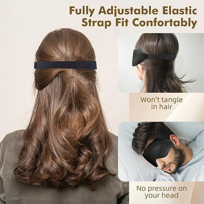 Sleep Eye Mask Weighted for Side Sleeper Men Women 3D Contoured Sleeping Mask