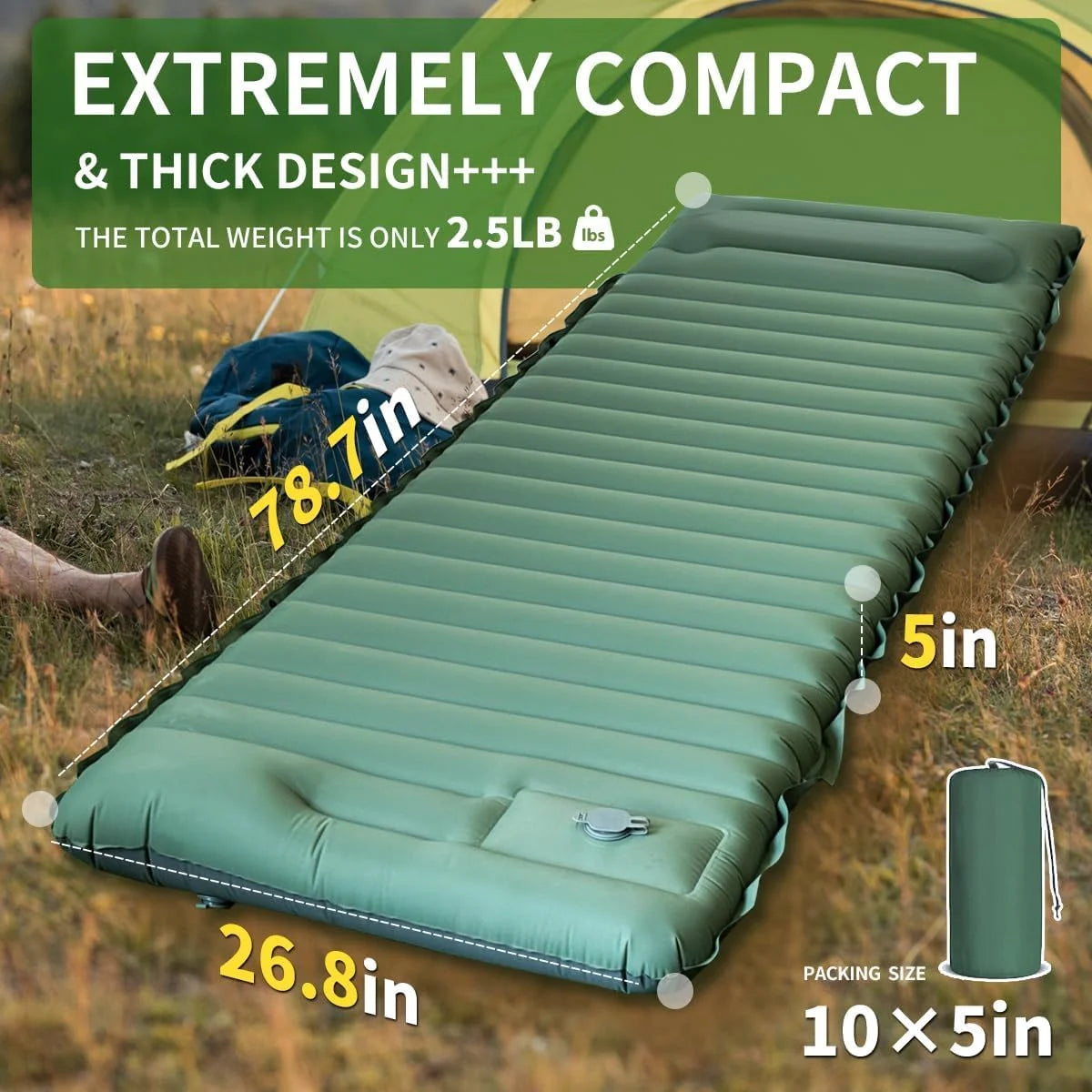 Outdoor Camping Sleeping Pad Inflatable Mattress