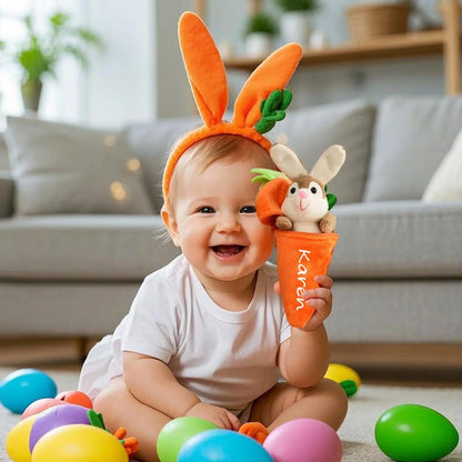 Custom Easter Plush Rabbit Keychain Personalized