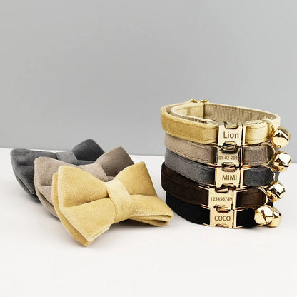 Stylish Adjustable Cat Collar with Bowknot