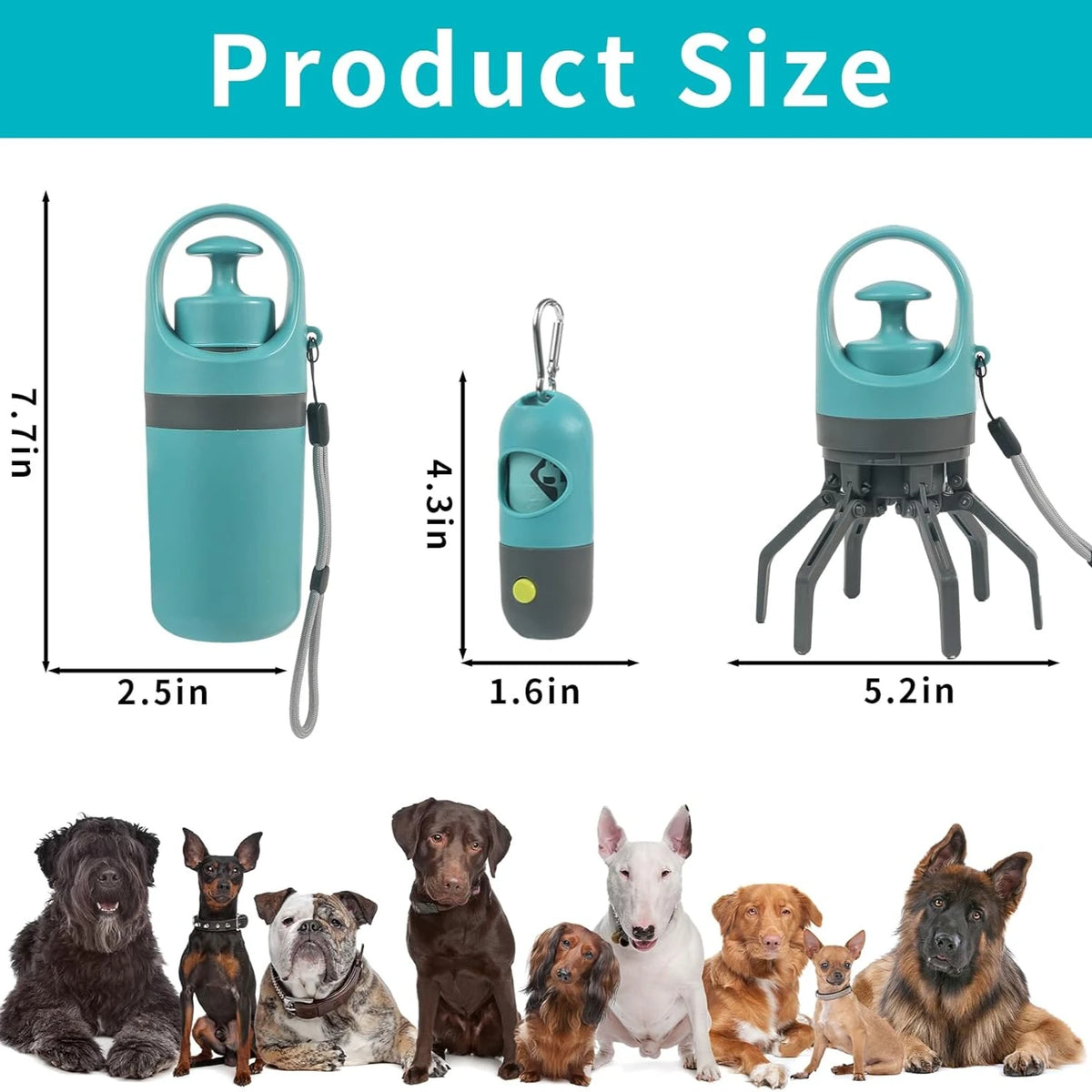 Dog Poop Scooper Set Claw Waste Picker