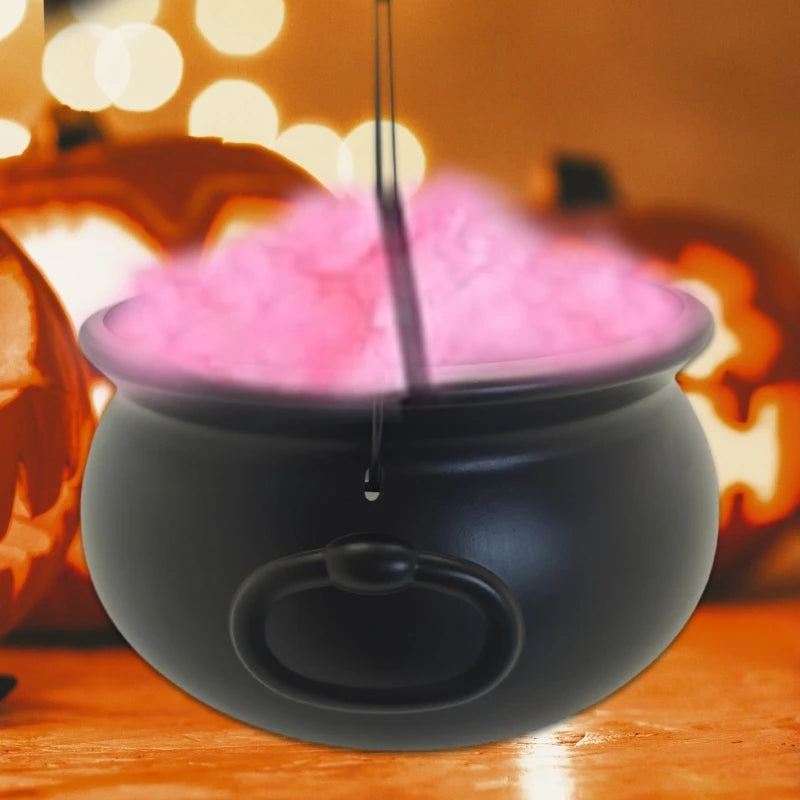 Black Cauldron Kettle Bucket Witches Sweets Candy Bowl for Halloween