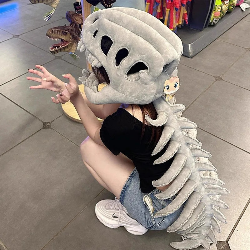 Dinosaur Skeleton Hat Funny Soft Dinosaur Skeleton